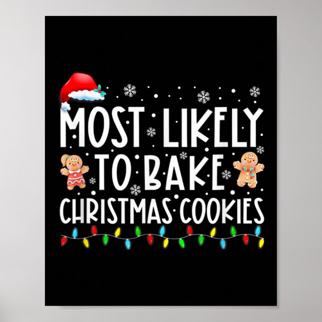 Poster Mais Provável A Assar De Biscoitos De Natal (Frente)