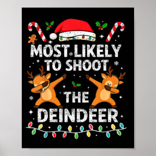 Poster Mais Provável De Atirar Na Família De Rena Natal