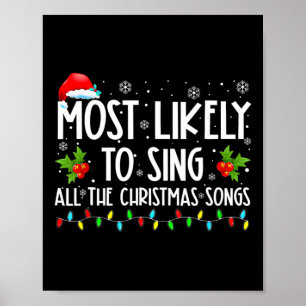Poster Mais Provável de Cantar Todas as Músicas de Natal