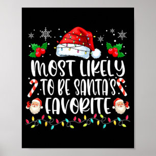 Poster Mais Provável de Ser o Favorito do Papai Noel Famí