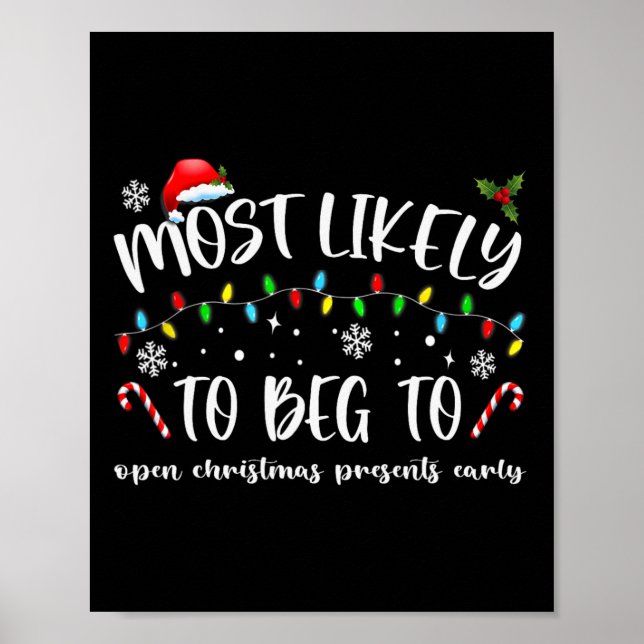 Poster Mais Provável Para Abrir Presentes De Natal Earl (Frente)