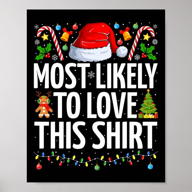 Poster Mais Provável Para Amar Este Natal Engraçado Da Fa (Frente)