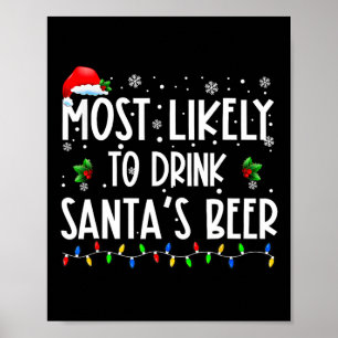 Poster Mais Provável Para Beber Beers De Natal Drinki