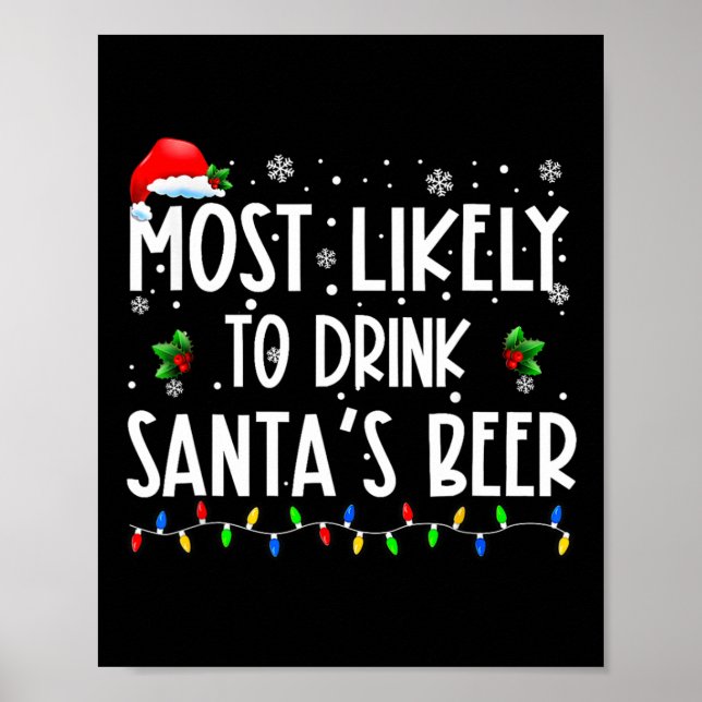 Poster Mais Provável Para Beber Beers De Natal Drinki (Frente)