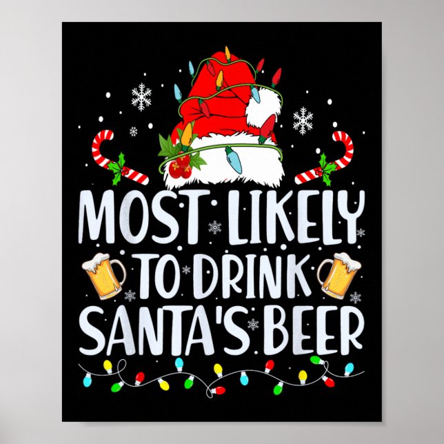 Poster Mais Provável Para Beber Beers De Natal Drinki (Frente)