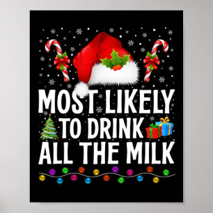 Poster Mais Provável Para Beber Todo O Pajama De Natal Do
