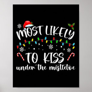 Poster Mais Provável Para Beijar Sob O Mistletoe Family C