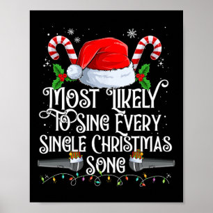 Poster Mais Provável Para Cantar Músicas De Natal Corresp