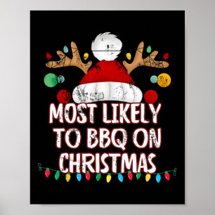 Poster Mais Provável Para Churrasco No Natal Engraçado Co