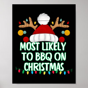 Poster Mais Provável Para Churrasco No Natal Engraçado Co