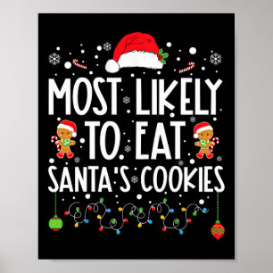 Poster Mais Provável Para Comer Cookies De Papai noel