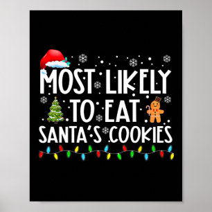 Poster Mais Provável Para Comer Cookies De Papai noel Div