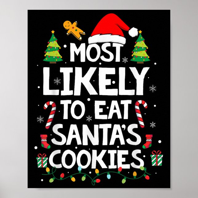 Poster Mais Provável Para Comer O Natal Da Família Cookie (Frente)