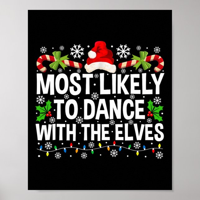 Poster Mais Provável Para Dançar Com A Matriz De Natal Do (Frente)