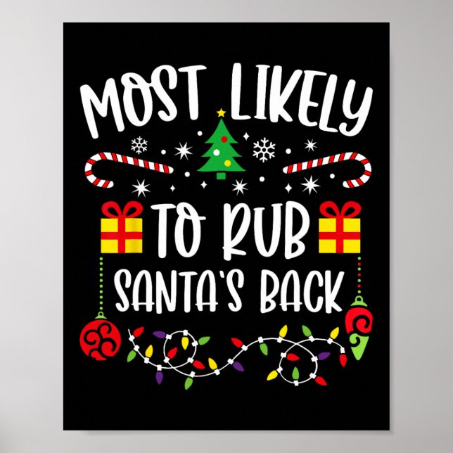 Poster Mais Provável Para Esfregar O Natal Engraçado Dos  (Frente)