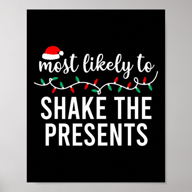 Poster Mais Provável Para O Pijama Familiar Fora De Natal (Frente)
