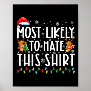 Poster Mais Provável Para Odiar Este Pijama De Natal Fami