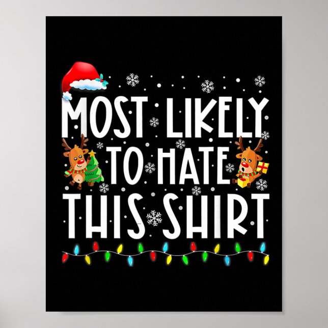 Poster Mais Provável Para Odiar Este Pijama De Natal Fami (Frente)