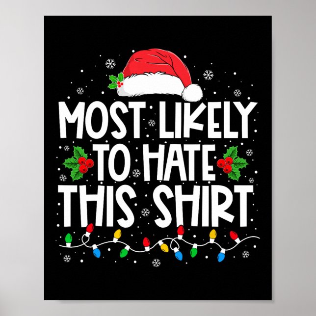 Poster Mais Provável Para Odiar Este Pijama De Natal Fami (Frente)
