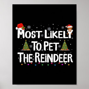 Poster Mais Provável Para Pet The Reindeer Christmas Xmas