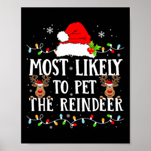 Poster Mais Provável Para Pet The Reindeer Engraçado Fa D