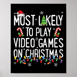 Poster Mais Provável Para Tocar Videos games No Natal Eng