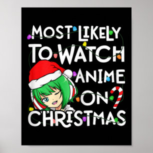 Poster Mais Provável Para Ver Animes No Chapéu De Natal