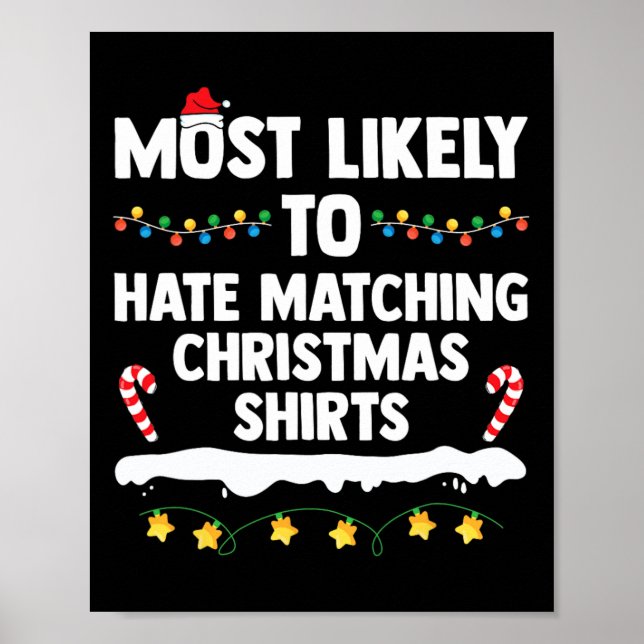 Poster Mais Provável Que Odeie a Correspondência de Natal (Frente)