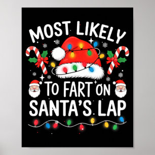 Poster Mais Provável Que Peide No Colo de Papai Noel Famí