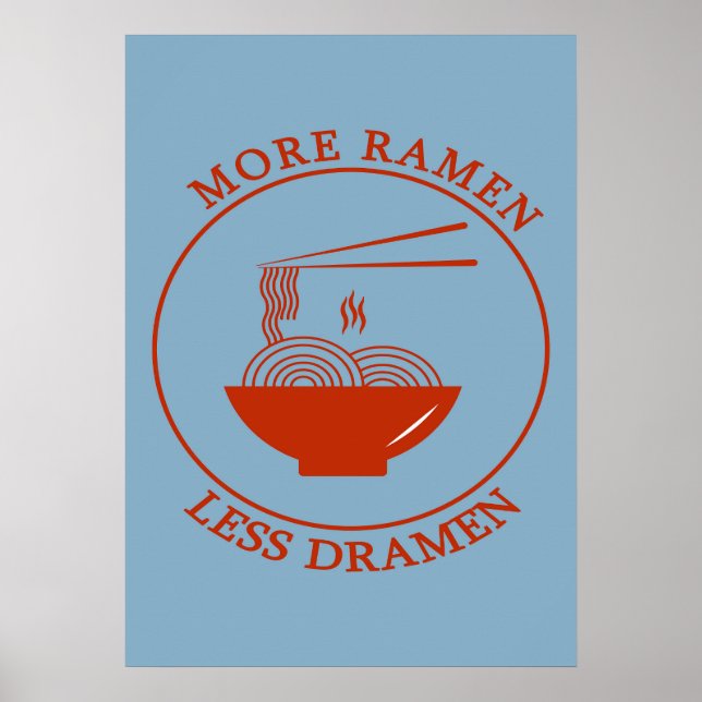 Poster Mais Ramen Menos Dramen (Frente)
