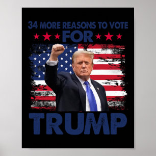 Poster Mais Razões Para Votar Em Trump Condenado Felon Tr