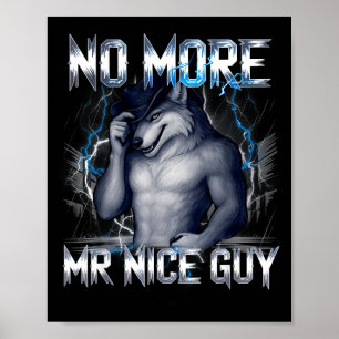 Poster Mais sr cara legal lobo engraçado meme alfa descon