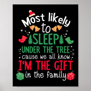 Poster Mais Susceptível De Dormir Sob A Árvore - Xmas Eng