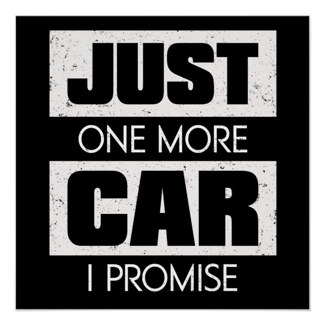 Pôster Mais Um Carro, Eu Prometo Presente Engraçado Para  (Frente)