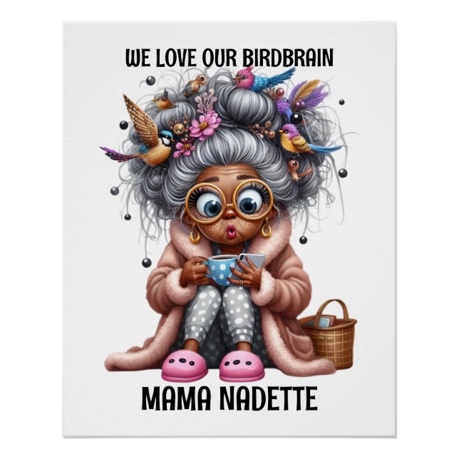 Pôster Mais velho Divertido Com Aves (Frente)