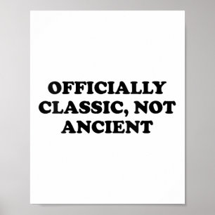 Poster Mais velho femininos - Oficialmente CLIQUE, Não An