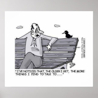 Poster Mais velho no Park Bench