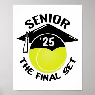 Poster Mais velho tênis 2025 Boné de formatura Final