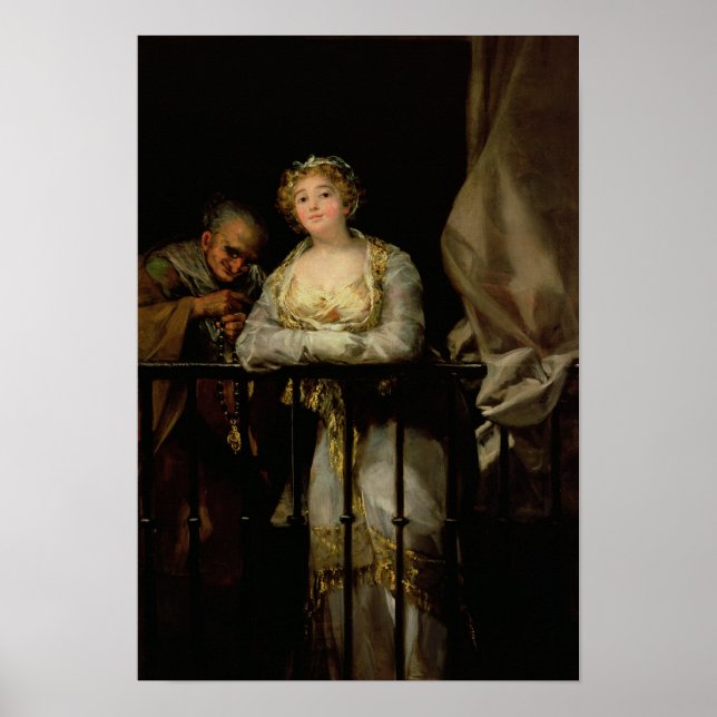 Poster Maja e Celestina em Balcony, 1805-12 (Frente)