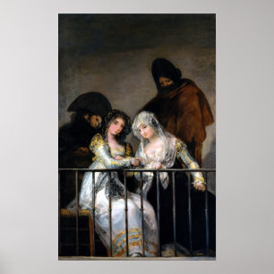 Pôster Majas de Francisco Goya em um balcão