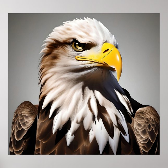 Poster Majestade Chocante: A Águia em Voo (Frente)