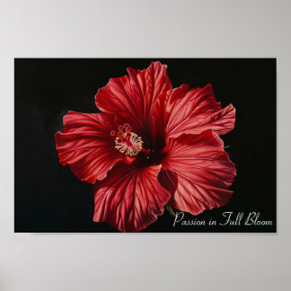 Poster Majestade Crimson: O Bold Hibiscus