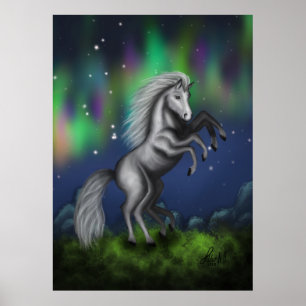 Poster Majestade de Sleipnir: Odin é Steed com Oito Perna