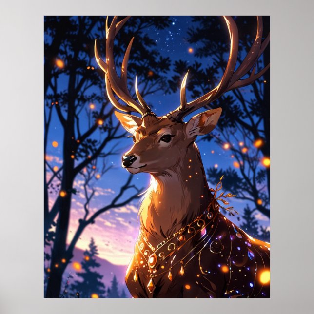 Poster Majestade Mística: O Veado Real (Frente)