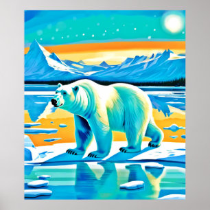 Poster Majestade Polar: Paisagem Ártica
