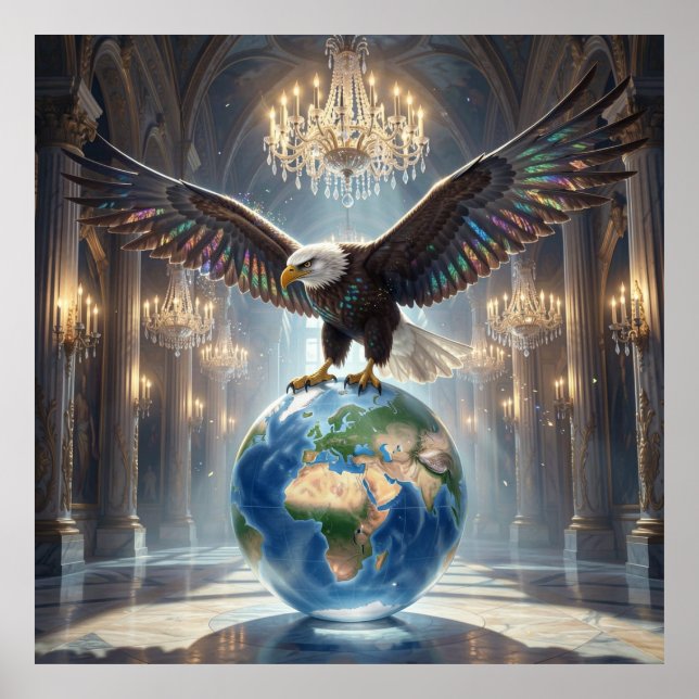 Poster Majestade Sobre o Globo de Vidro (Frente)