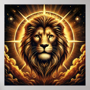 Poster Majestade Solar - O Leão Divino