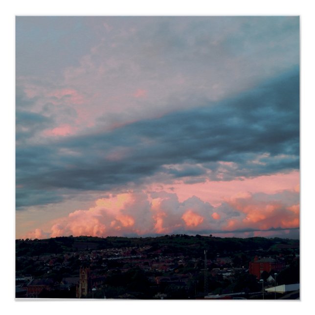 Pôster Majestade Sunset no País de Gales (Frente)