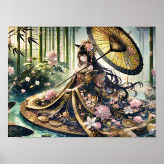 Poster Majesti Floral Kimono Sob Bamboo Canopy