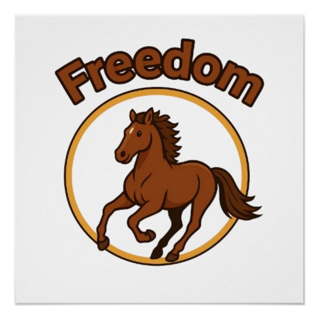 Pôster **Majestic Arabian Horse in the Golden Desert** (Frente)